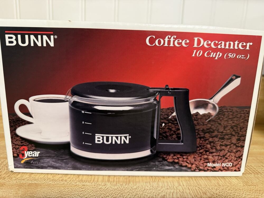 BUNN 10 Cup Replacement Glass Coffee Pot Decanter Carafe Model NCD 50oz New Seal